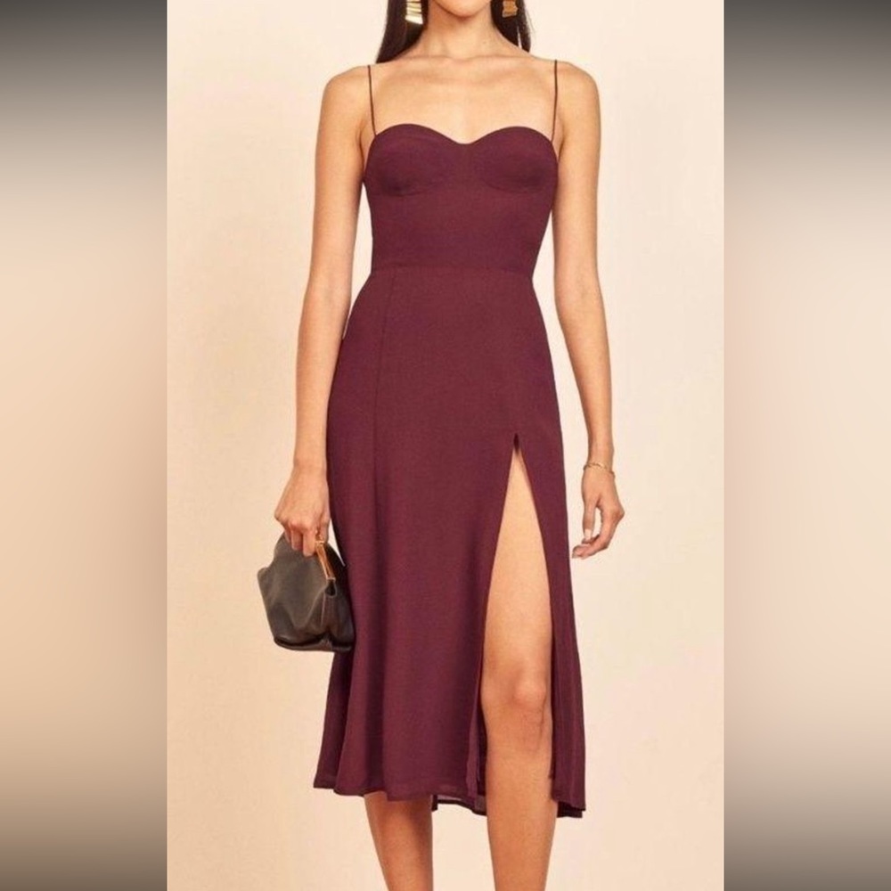 Reformation Juliette Dress in Plum